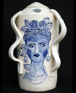 Urn 'Frida' Delfts blauw